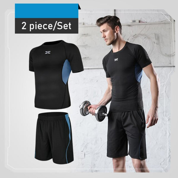 5 Pcs/Set Men&#39;s Tracksuit Gym Fitness Compression Sports Under Suit Clothes Running Jogging Wear Exercise Workout Tights Armour