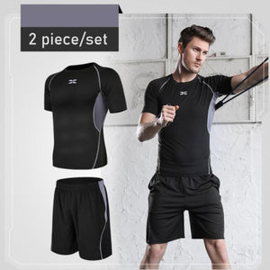 5 Pcs/Set Men&#39;s Tracksuit Gym Fitness Compression Sports Under Suit Clothes Running Jogging Wear Exercise Workout Tights Armour